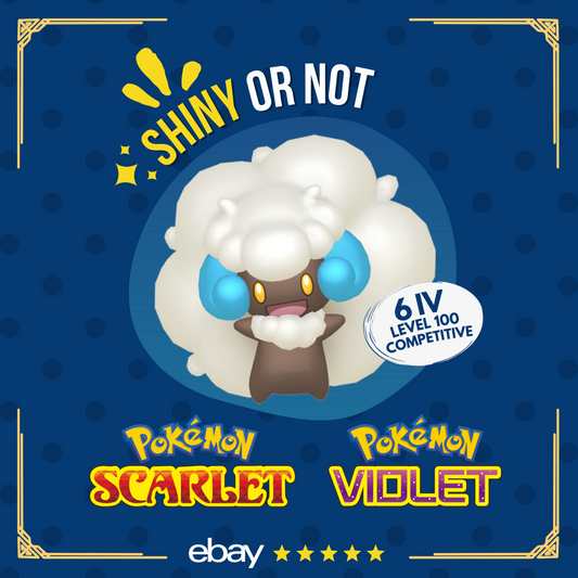 Whimsicott Shiny or Non ✨ 6 IV Competitive Customizable Pokémon Scarlet Violet by Shiny Living Dex | Shiny Living Dex