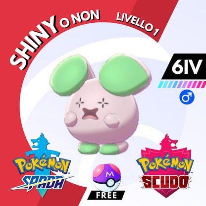 Whismur Shiny o Non 6 IV e Master Ball Legit Pokemon Spada Scudo Sword Shield