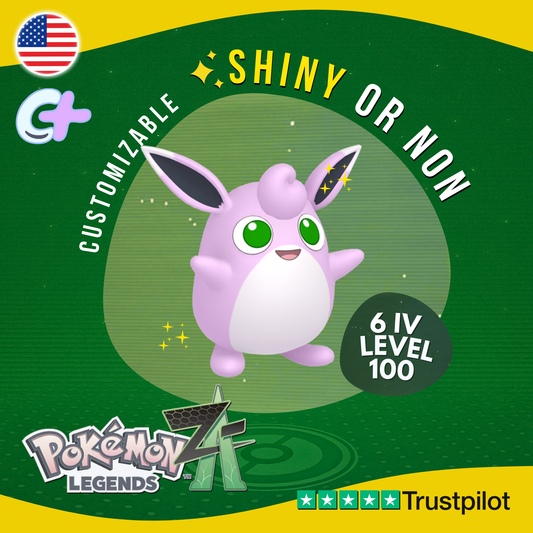 Wigglytuff Shiny or Non ✨6IV Pokémon Legends Z-A Competitive Customizable ZA Z A
