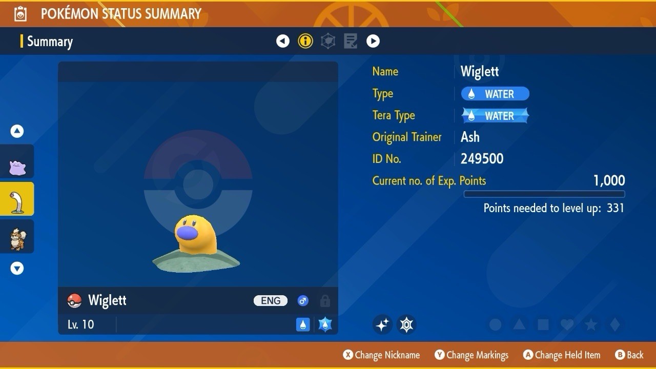 Wiglett Shiny Event Mass Outbreaks 2025 Gold Untouched IV Pokémon Scarlet Violet