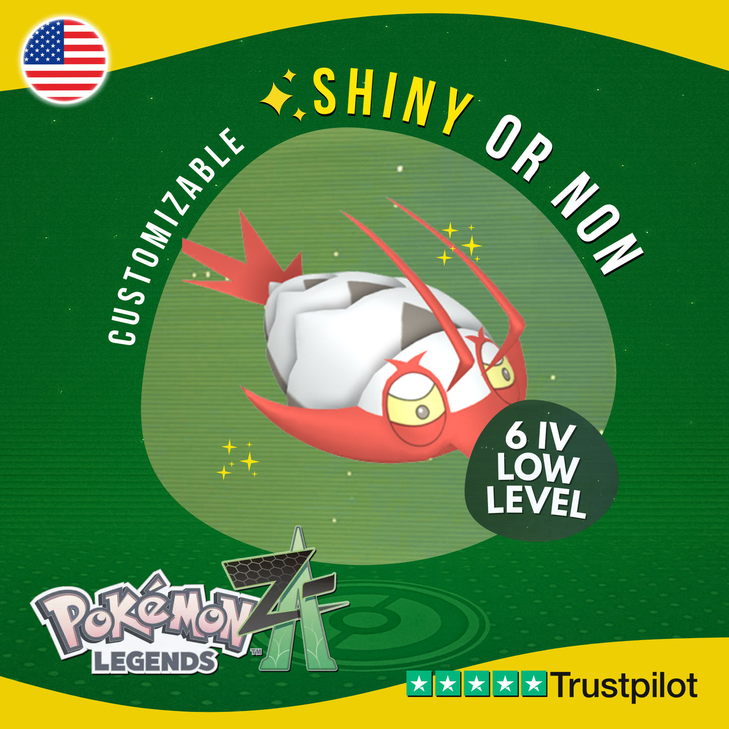 Wimpod Shiny or Non ✨ 6 IV Pokémon Legends Z-A Competitive Customizable ZA Z A