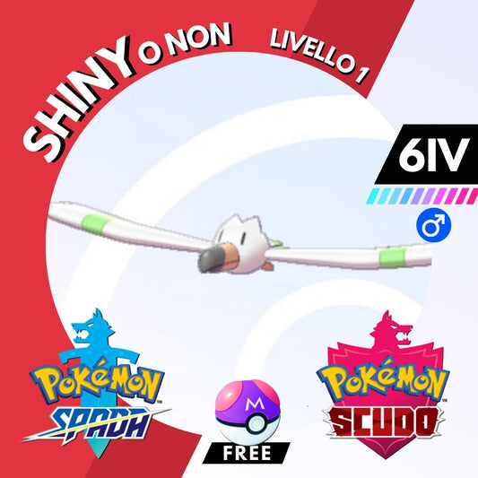 Wingull Shiny o Non 6 IV e Master Ball Legit Pokemon Spada Scudo Sword Shield