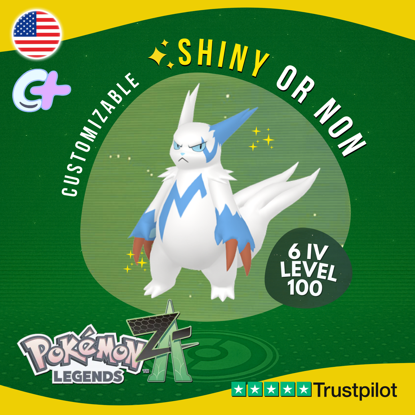 Zangoose Shiny or Non ✨6 IV Pokémon Legends Z-A Competitive Customizable ZA Z A