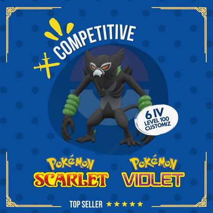 Zarude Non Shiny 6 IV Competitive Customizable OT Moves Pokémon Scarlet Violet by Shiny Living Dex | Shiny Living Dex