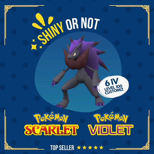 Zoroark Shiny or Non ✨ 6 IV Competitive Customizable Pokémon Scarlet Violet by Shiny Living Dex | Shiny Living Dex
