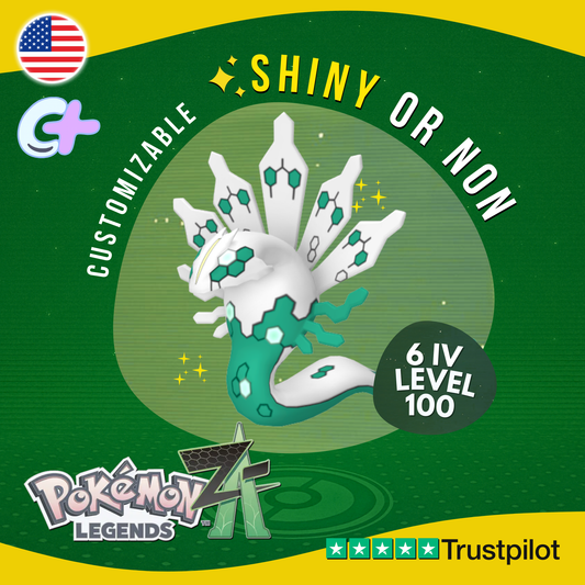 Zygarde 50% Form Shiny or Non Shiny 6IV Pokémon Legends Z-A Competitive ZA Z A